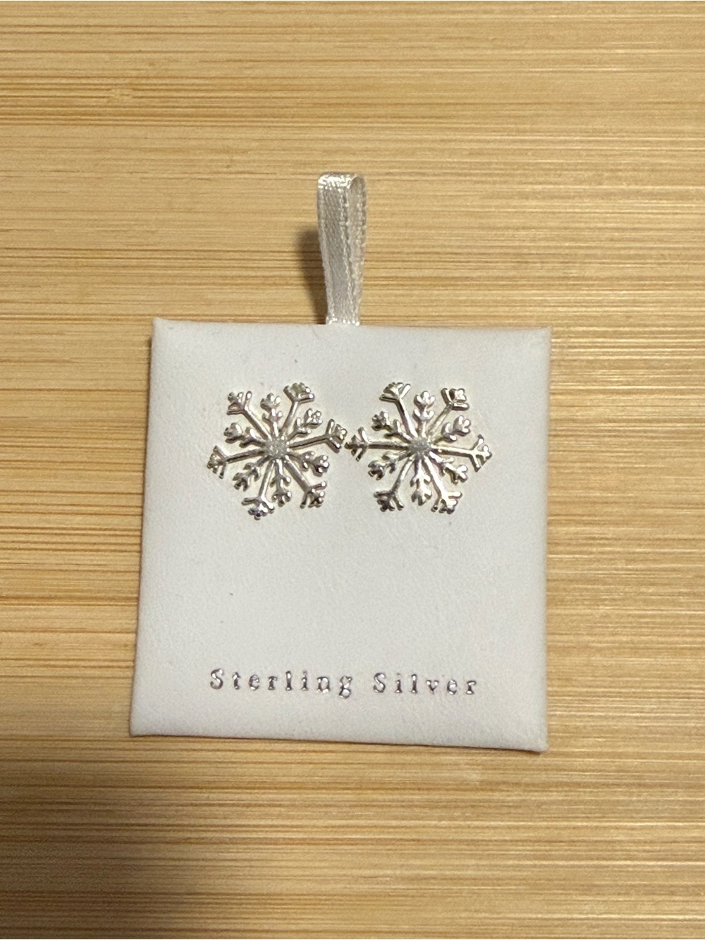 Sterling Silver Snowflake Stud Earrings